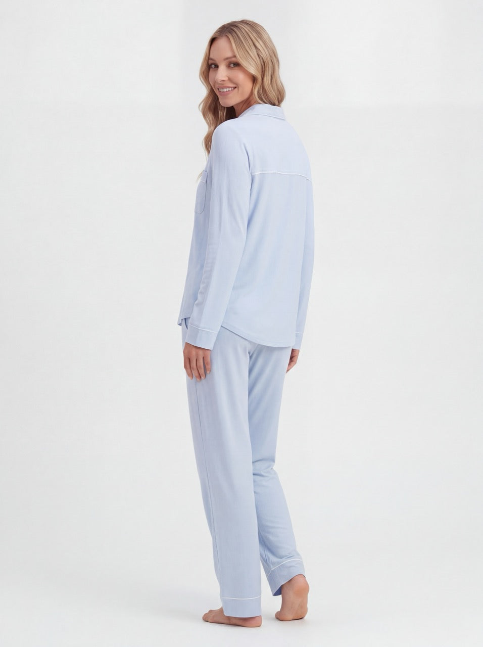 Himmelblå Bambus Pyjamas