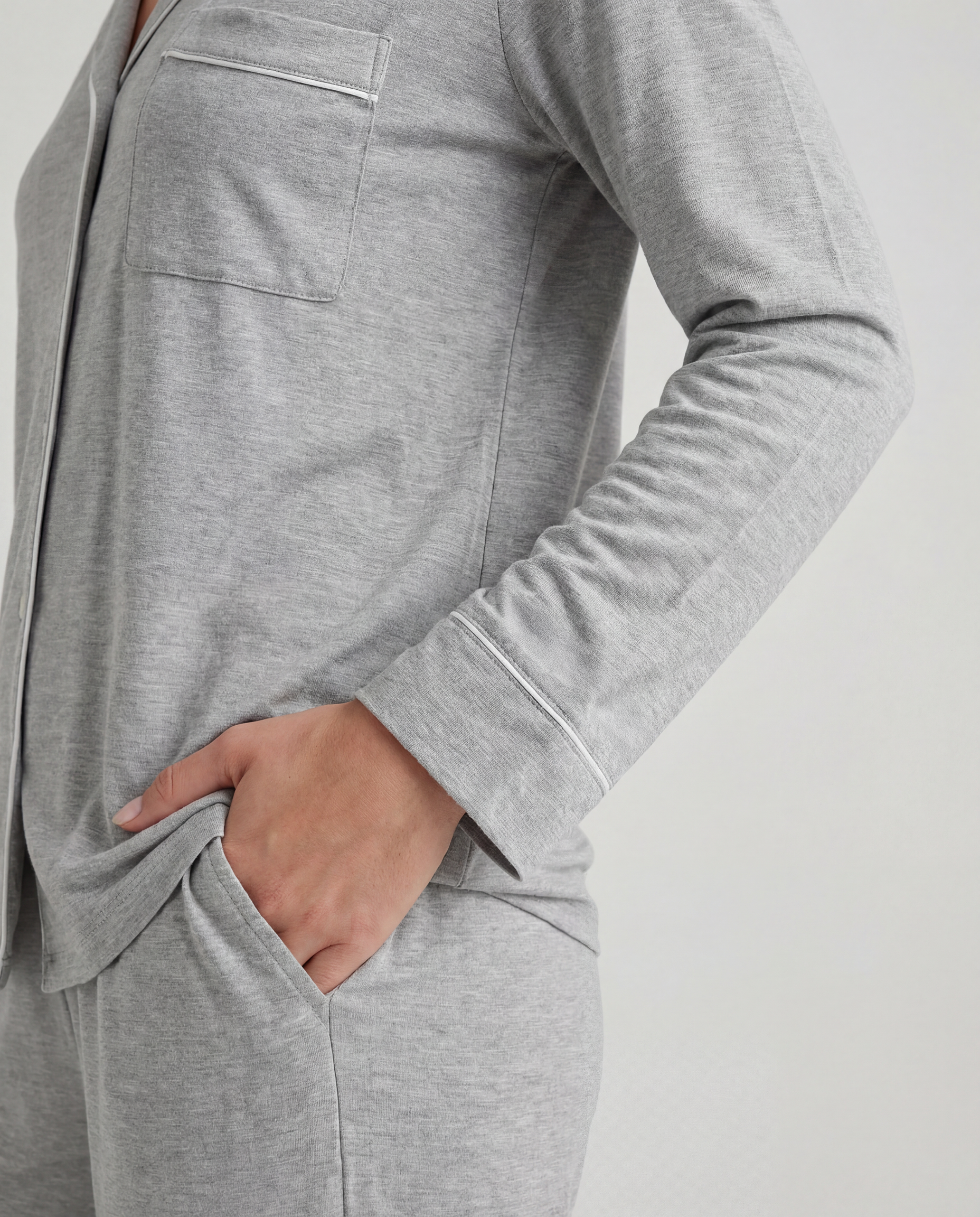 Lysegrå Bambus Pyjamas