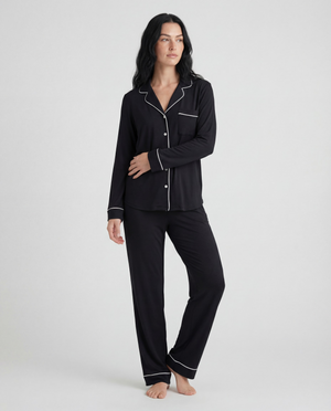 Svart Bambus Pyjamas
