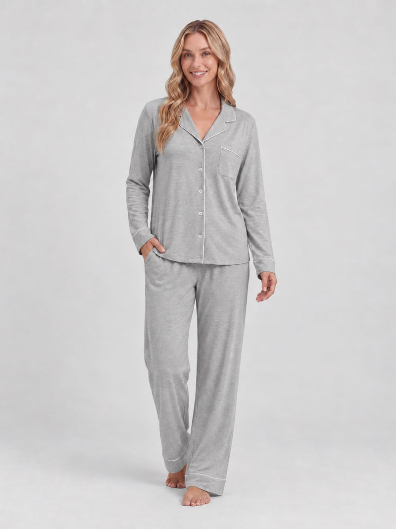 Lysegrå Bambus Pyjamas